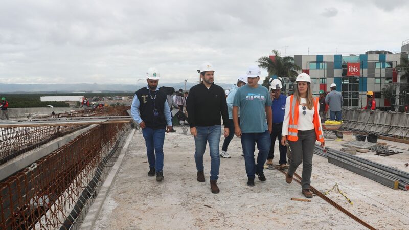 Obra do Viaduto de Carapina está prestes a ser entregue após visita técnica do presidente da Coinfra